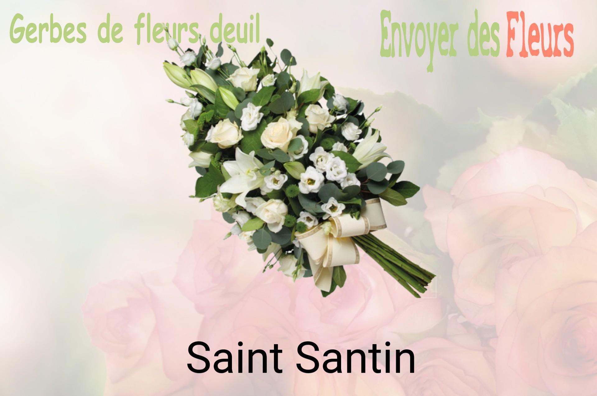 Gerbe de fleurs de deuil livrée à Saint-Santin